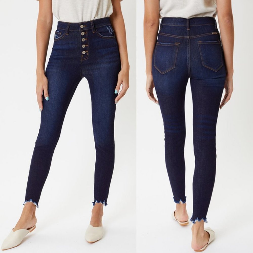 Terri Ultra High Rise Button Fly Super Skinny Jean - Picture 2 of 12